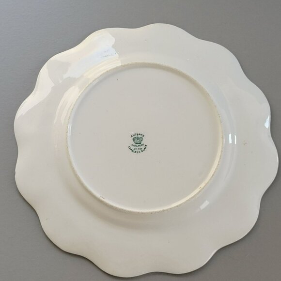 Antique Coalport Indian Tree LUNCHEON Plate, Multicolor Scalloped, c.1891-1920 - Picture 7 of 10